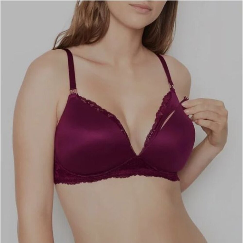 Victoria's Secret BODY BY VICTORIA Lace Wing Wireless Nursing Bra 38DDD (F) Kir